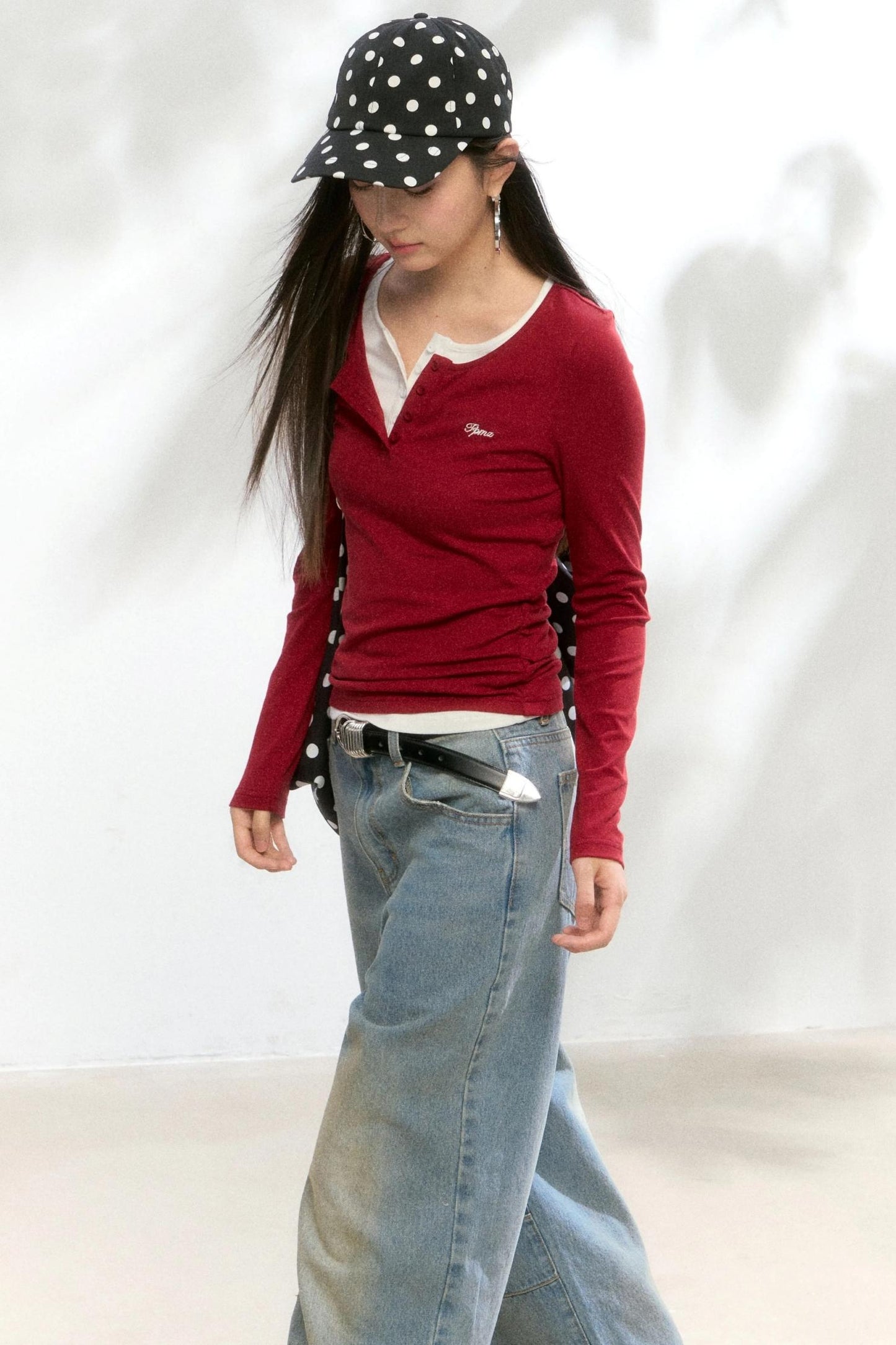 Basic Fake Two-Breasted Base Layer Top