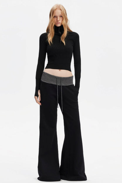 Half-High Collar Knit Top