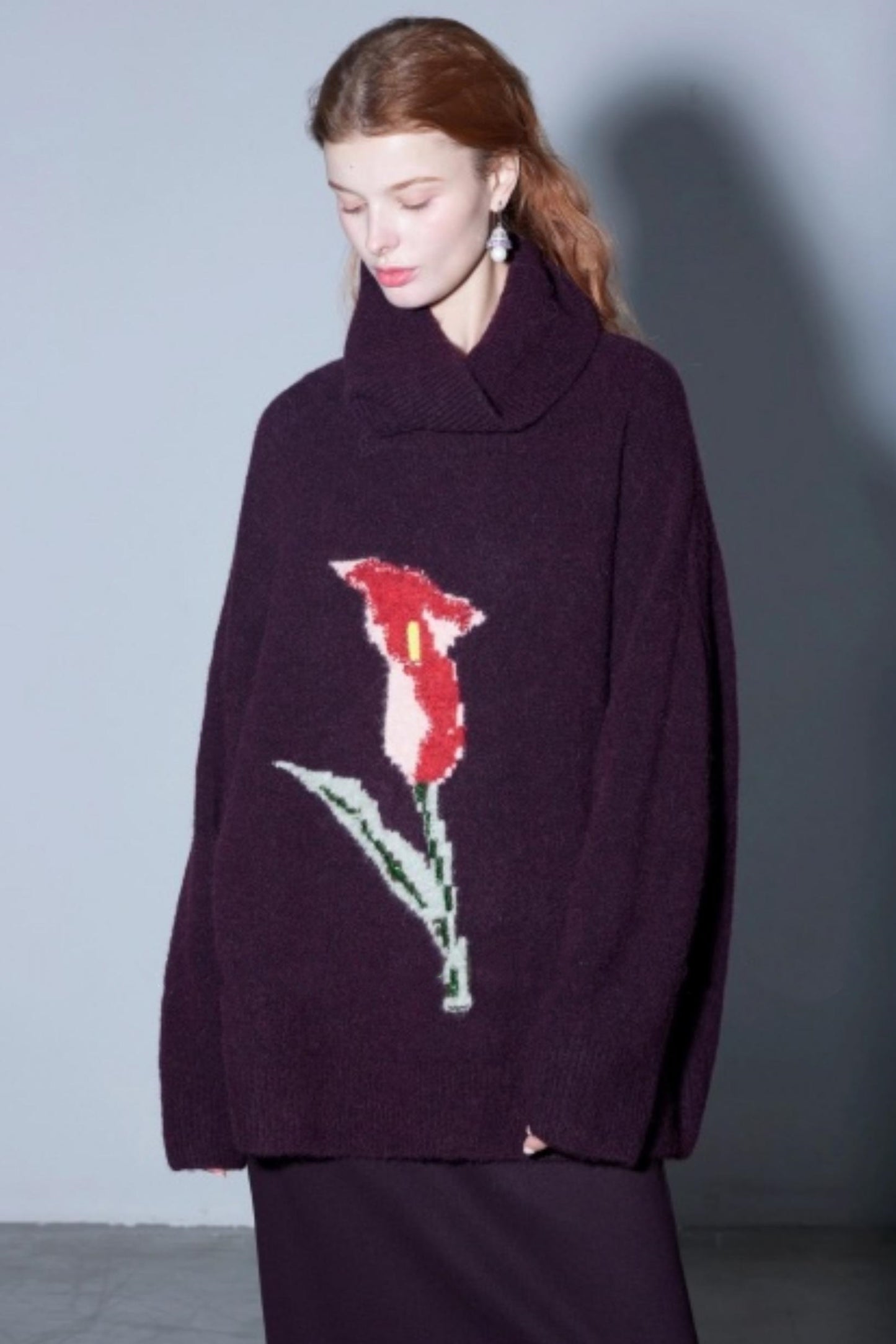 Warm Alpaca Jacquard Sweater