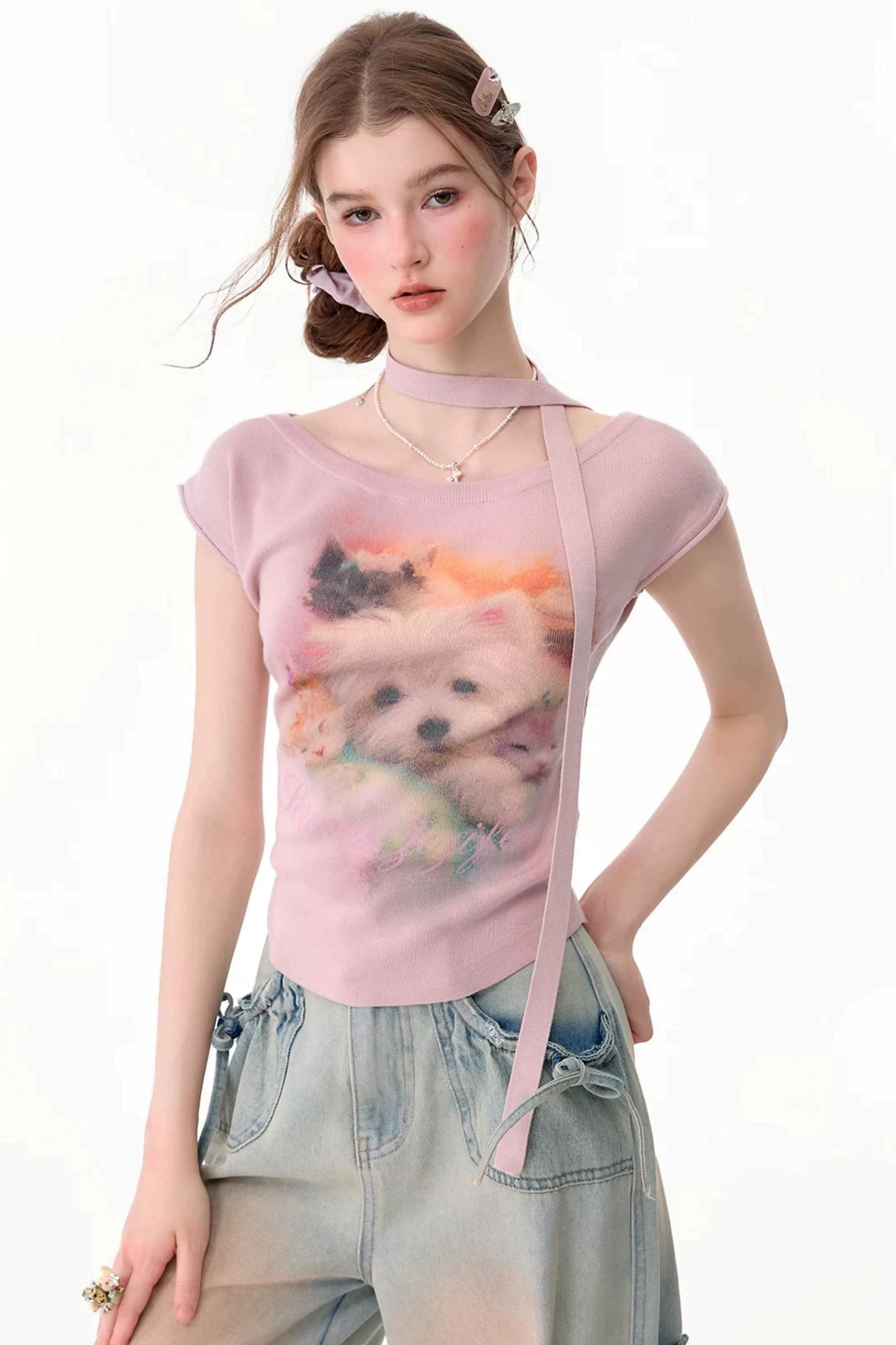 Summer Vintage Slim Fit Knitted T-Shirt