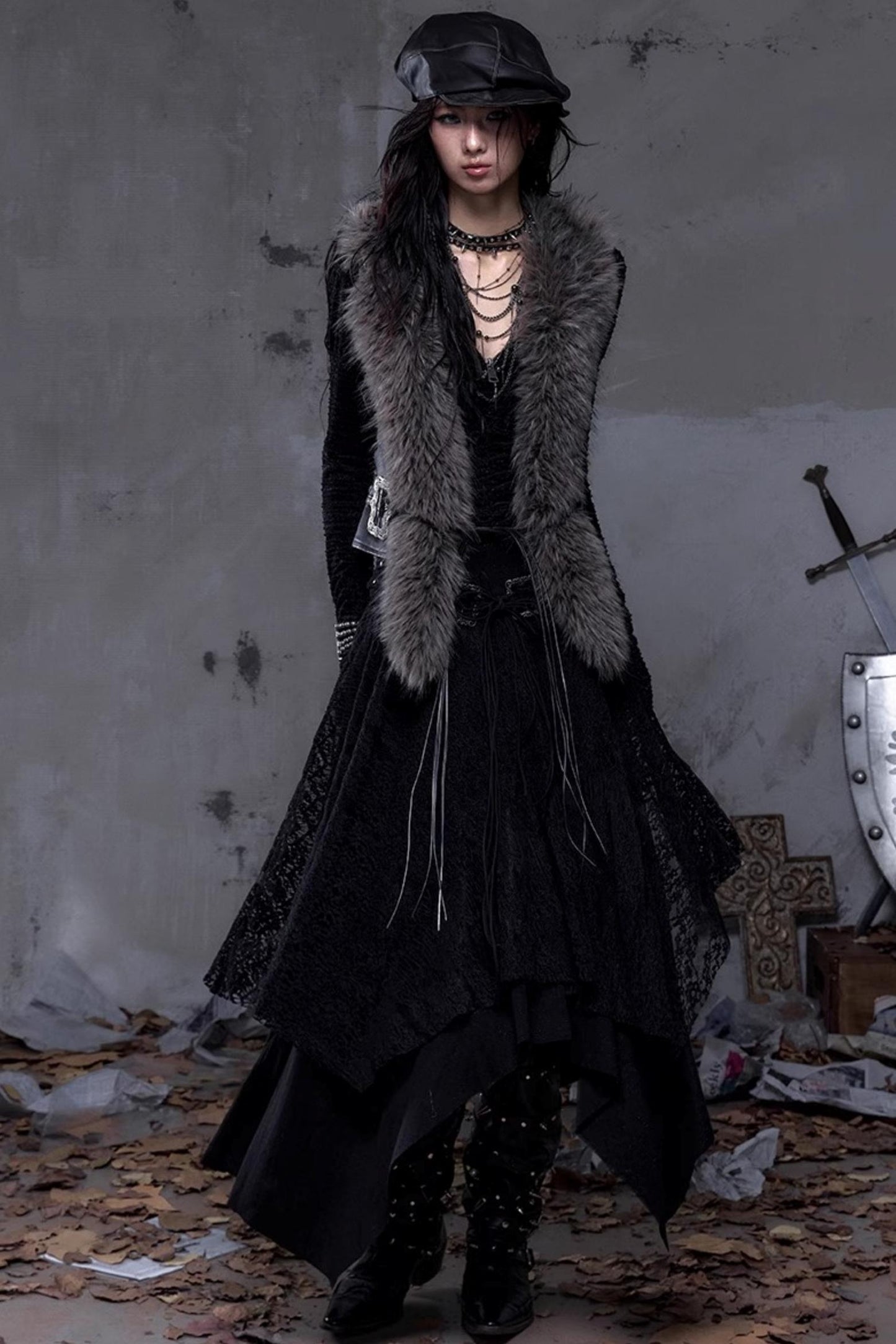 Wasteland Punk Fur Vest