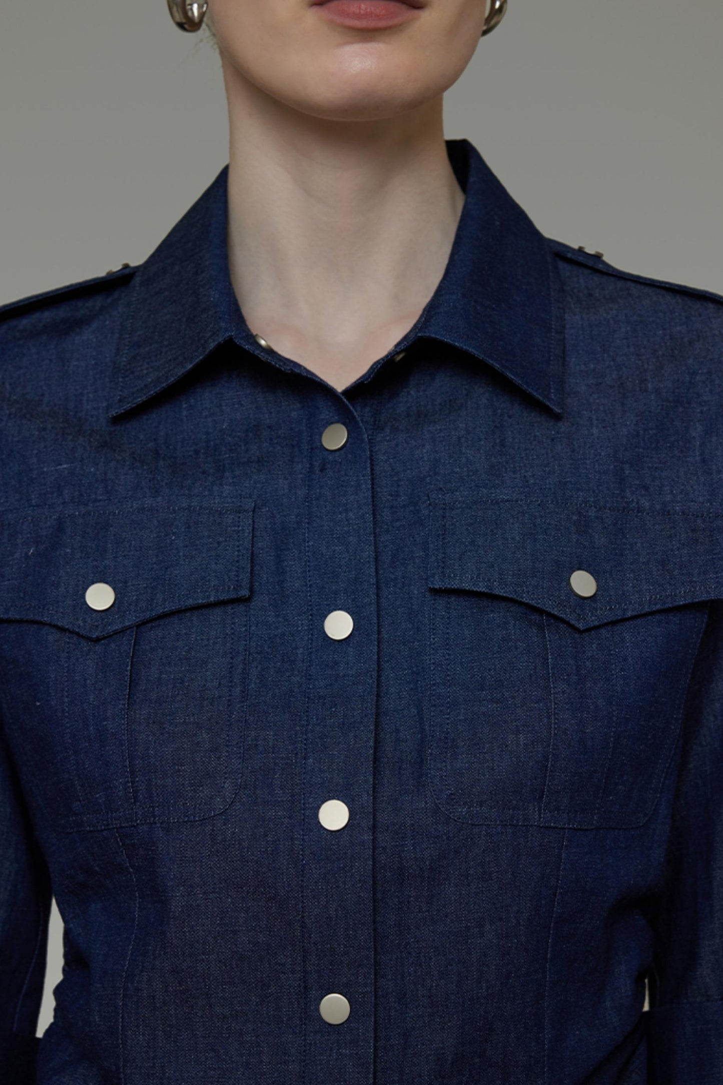 Dark Blue Slim-Fit Shirt