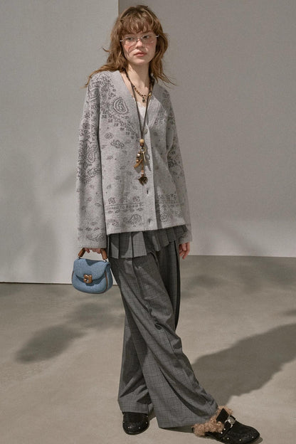 Premium V-Neck Knit Cardigan