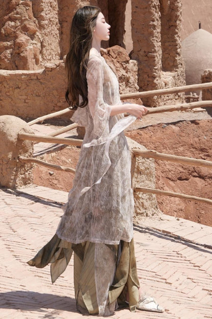 Flowing Lace Sunscreen Cover-up Top