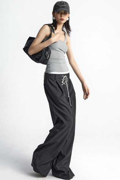 Elastic Waist Western Trousers