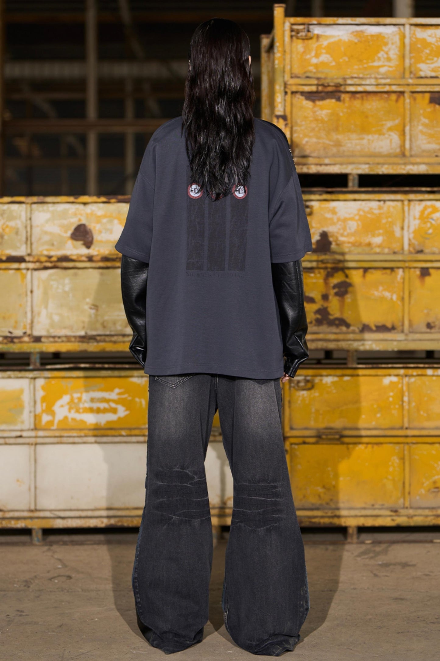 Short Sleeve Buckle Layered T-Shirt