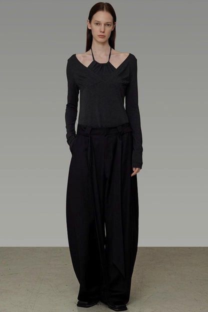 Irregular Neckline Knitwear