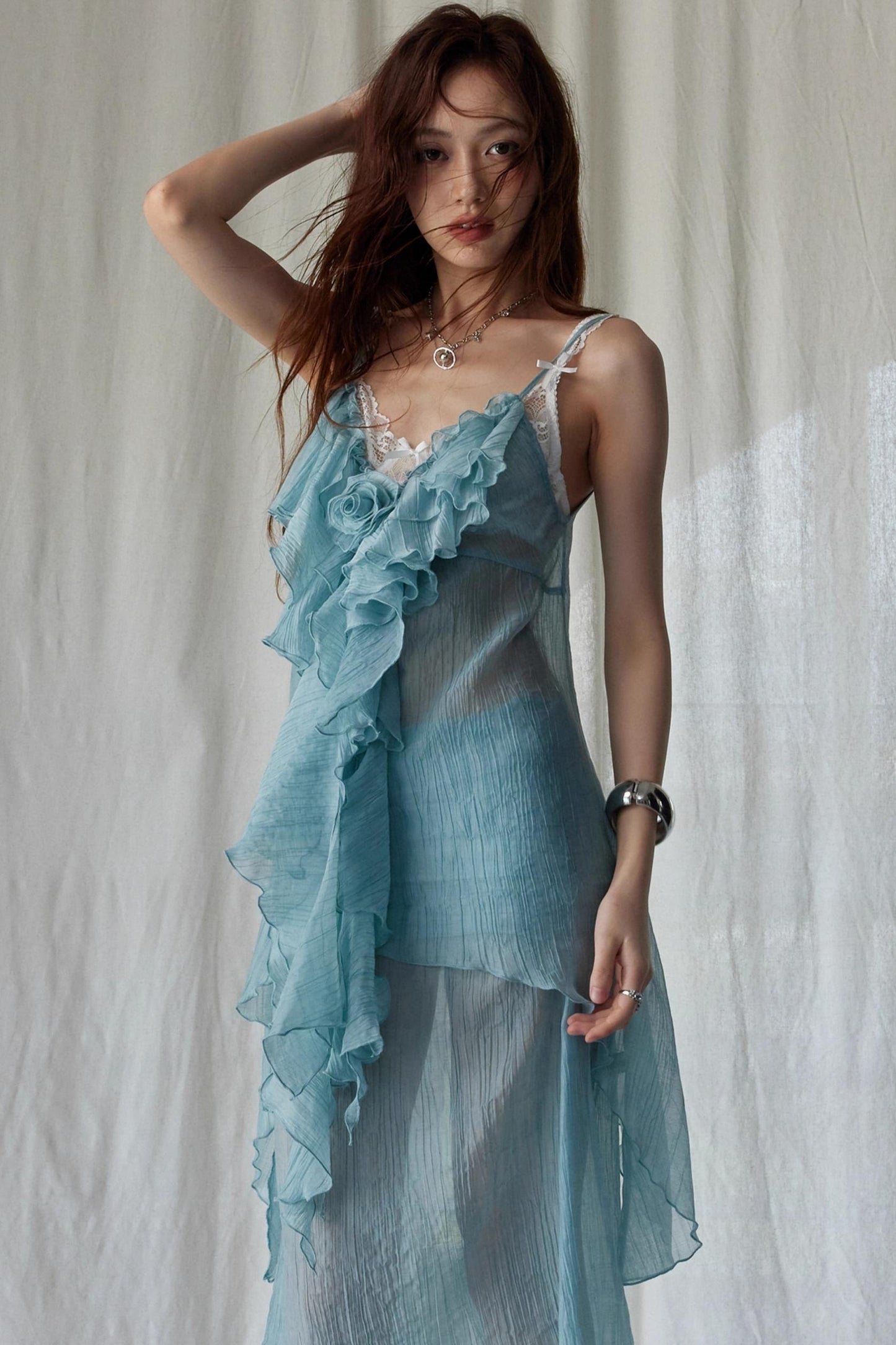 Ruffled Halter Skirt Set-Up