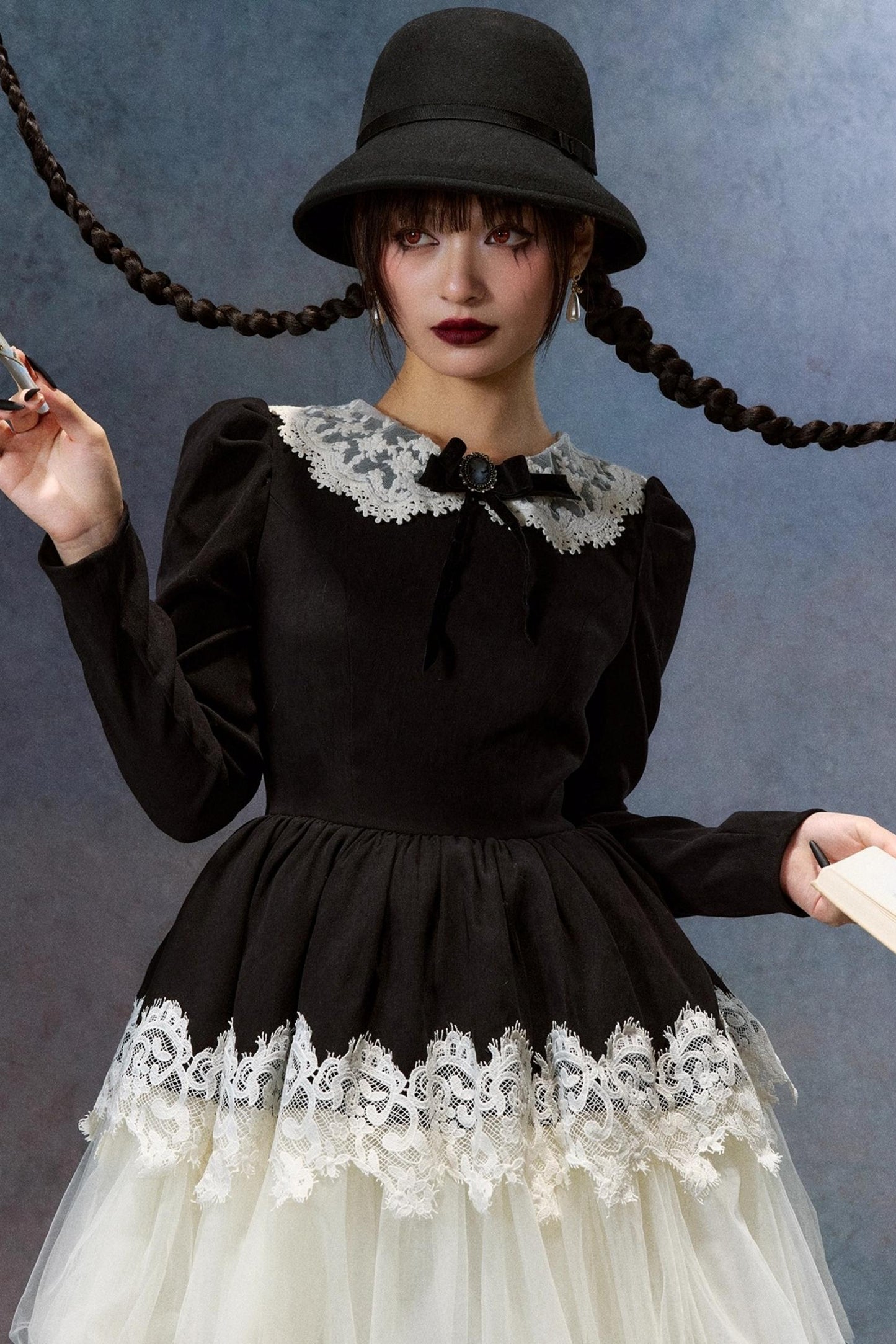 Lace Made Halloween Long Sleeve Dress