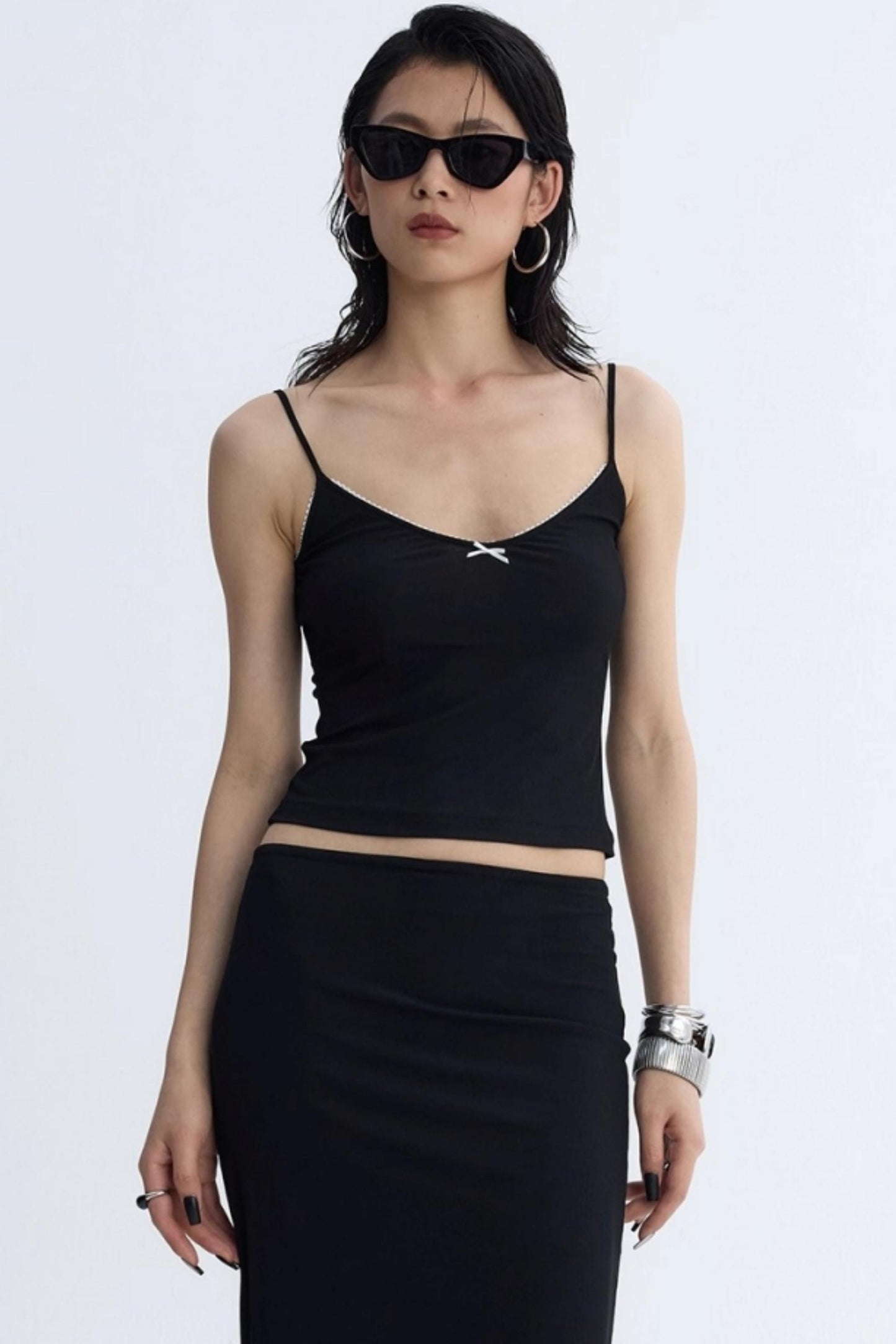 Cool Lace Bow Three-Piece Set-Up