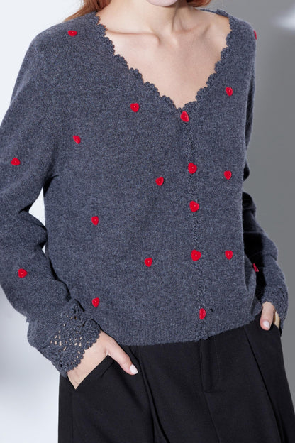 Crafted Woolen V-Neck Top