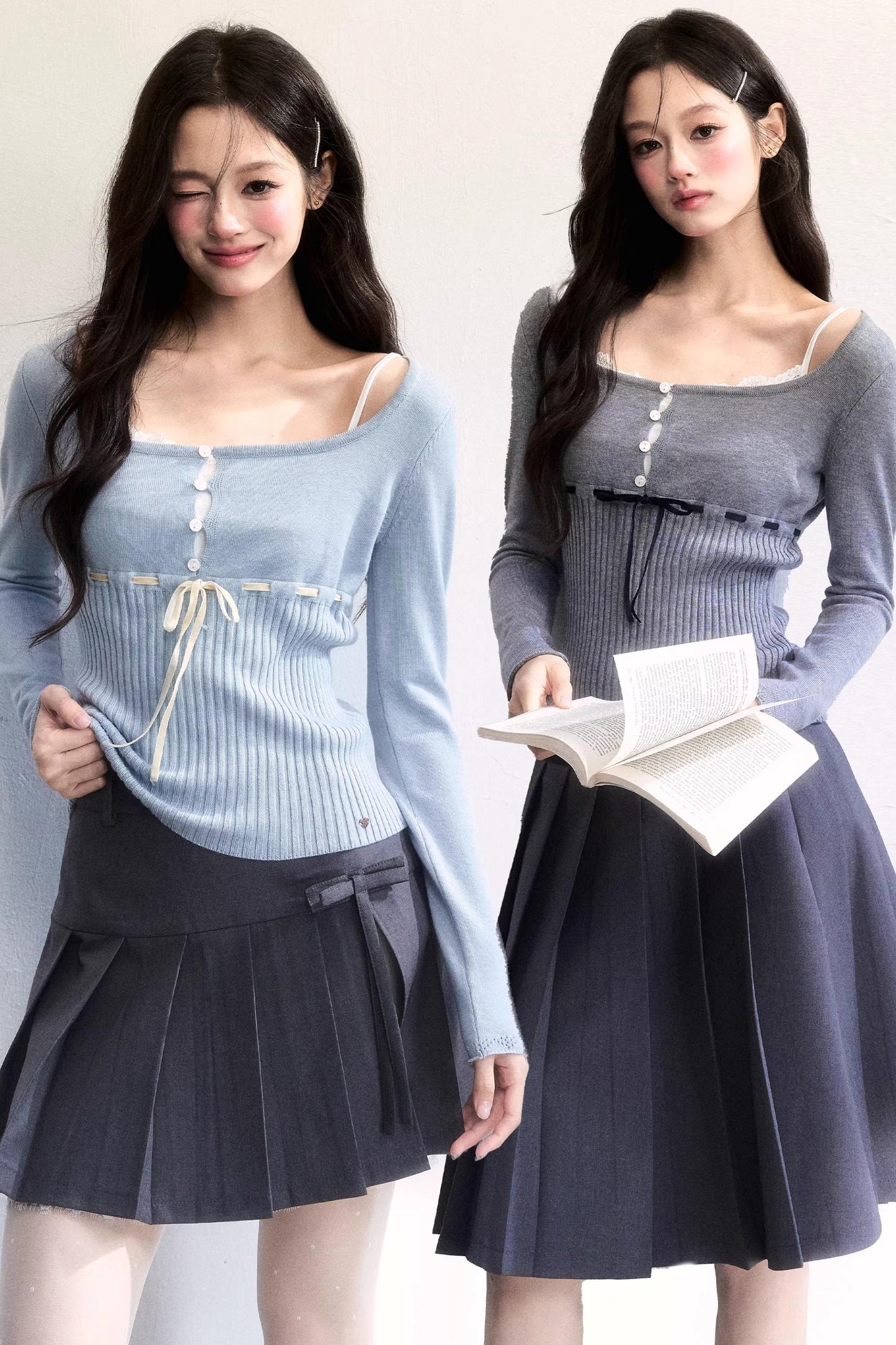 Morning Cherry Ribbon Knit Top