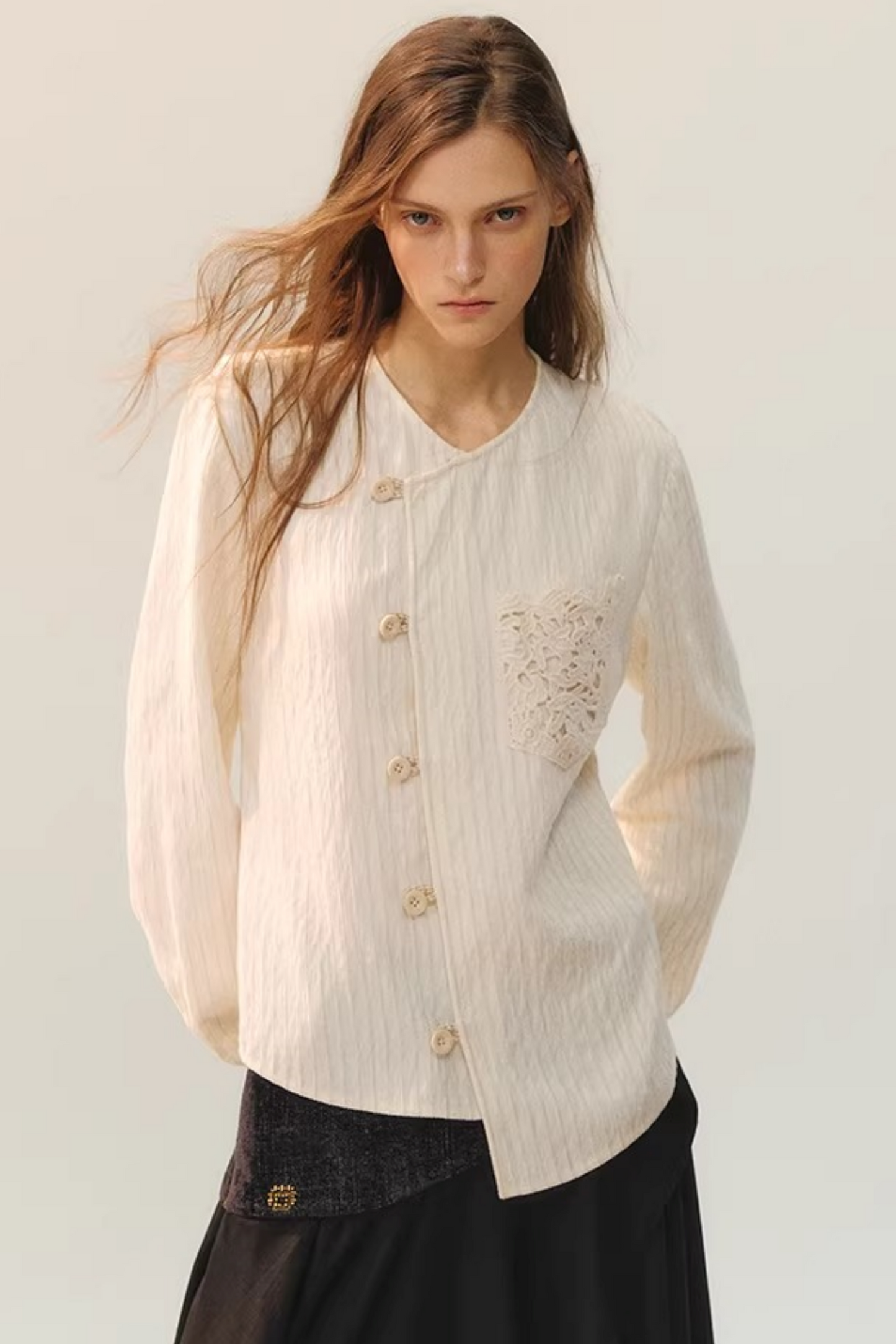 Moon Cage Linen Blouse