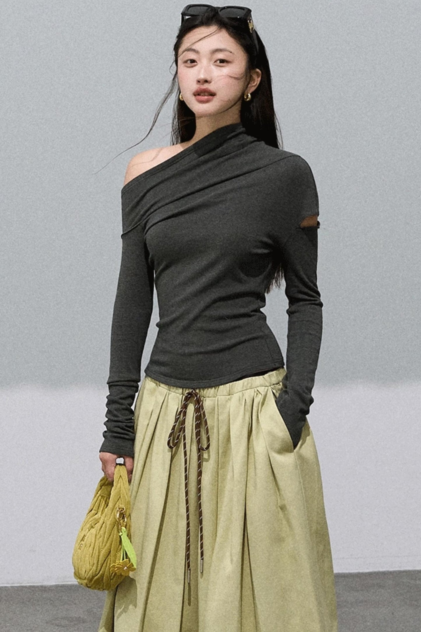 Slim Waist Wool Knit Base Layer Top