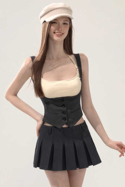 Slim Fit Blazer Vest