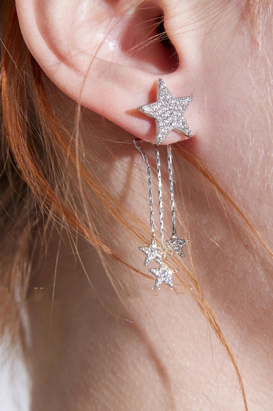 Vintage Galaxy Tassel Brilliant Earrings