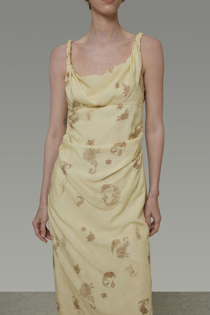 Floral Halter Swing Dress