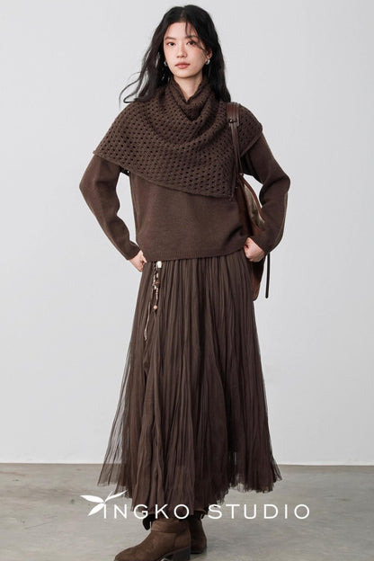 Sauce Brown Shoulder Sweater