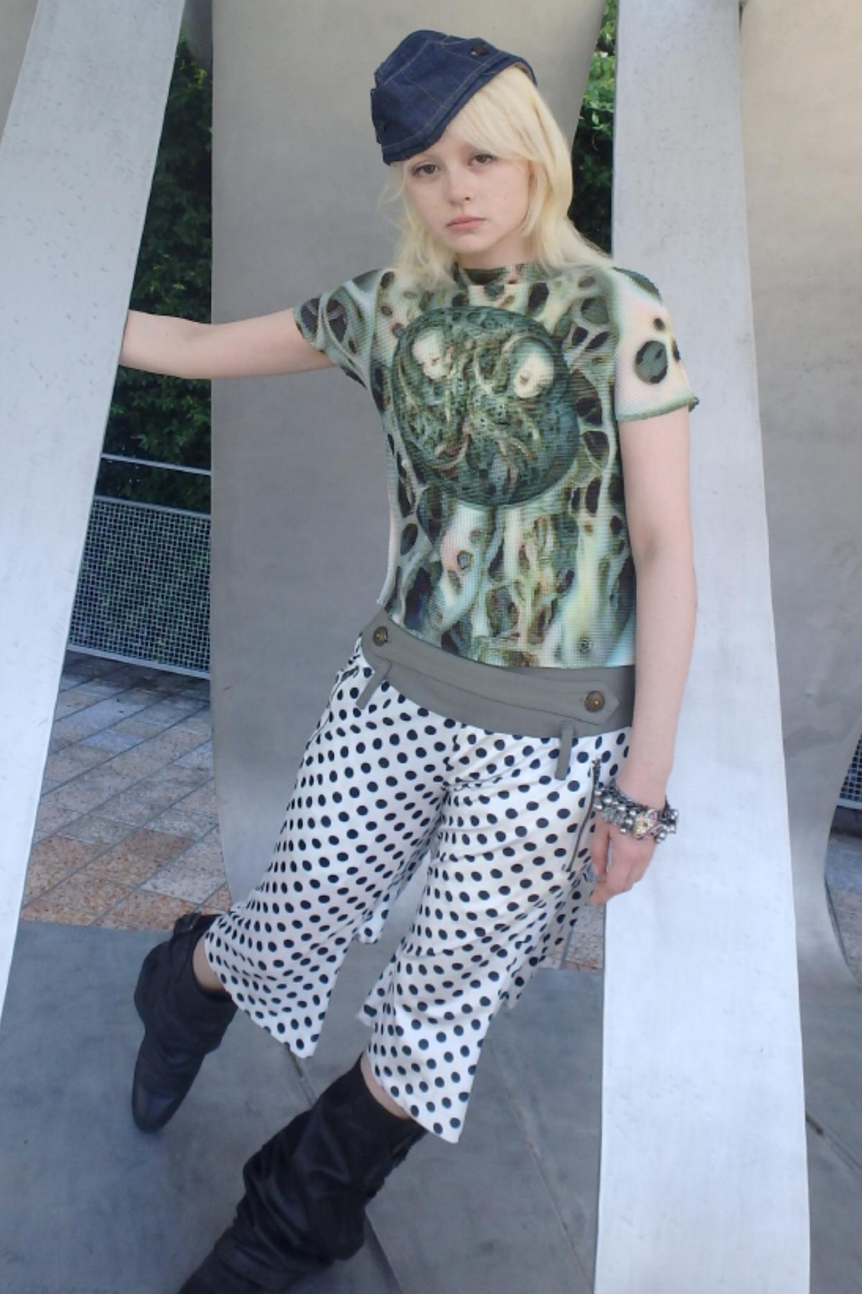 Front Polka Dot Pants