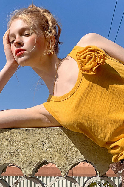 Rose Retro 3D Oversized Tee