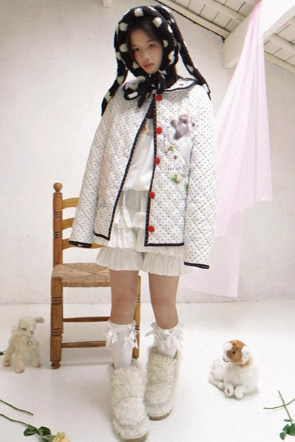 Happy Polka Dot Rabbit Ears Bow Hat