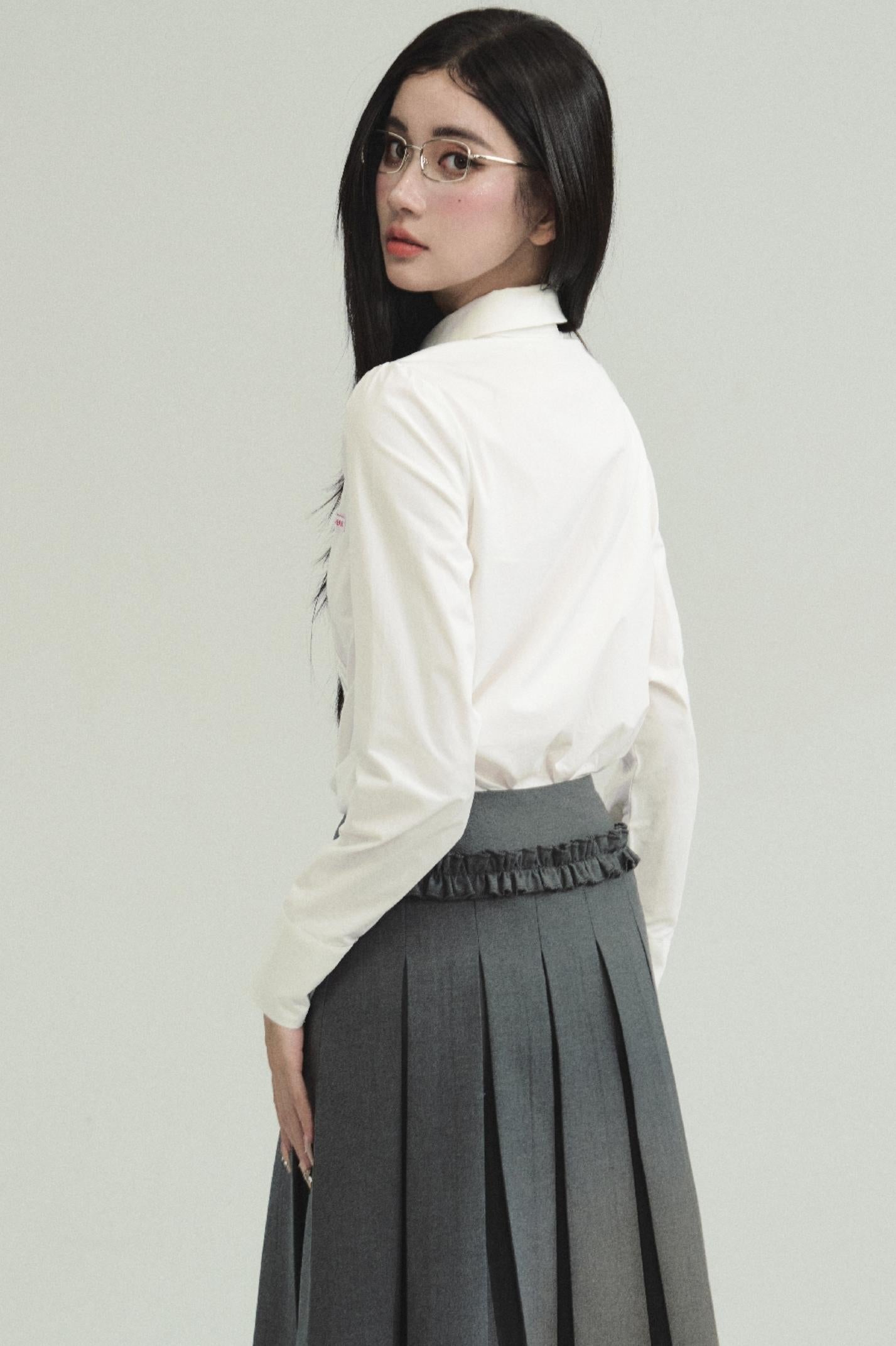 Korean College Heavy Blazer Skirt Set-Up