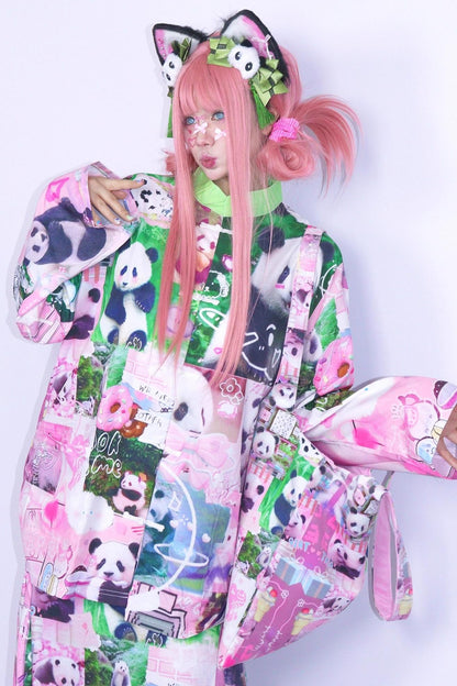 Panda Collage Printed Tang Top