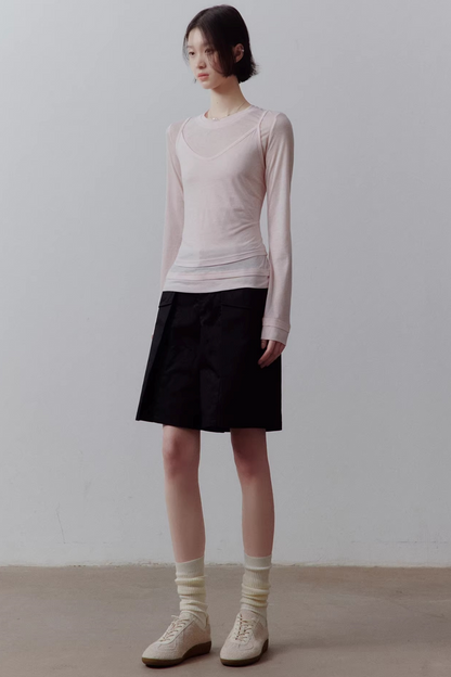 Combed Cotton Patchwork Pants