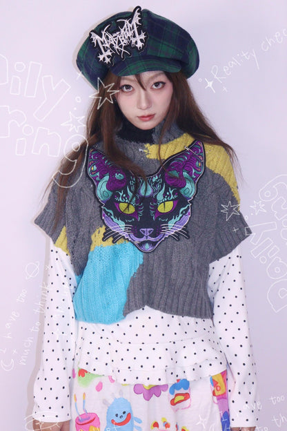 Green Plaid Beret Cap