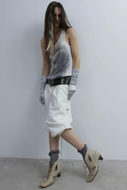 Equestrian Cargo Pleated Cuffed Pants