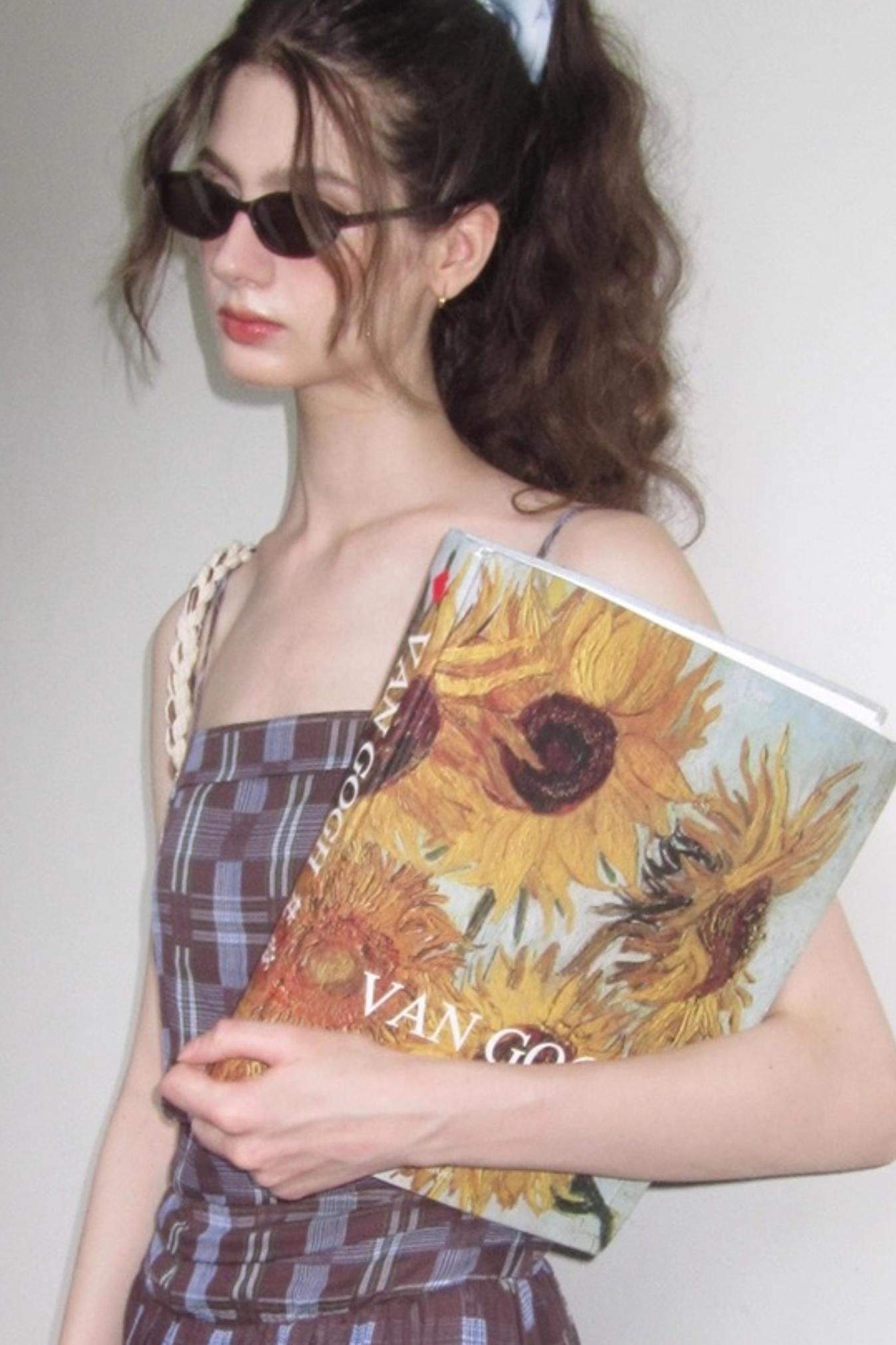 Fall Check Slip Dress