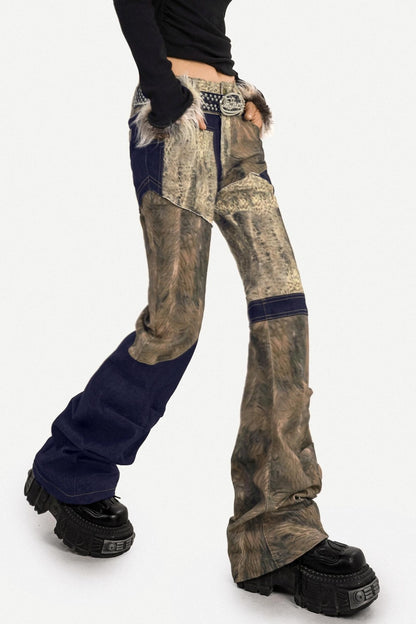 Rebellious Retro Flared Pants