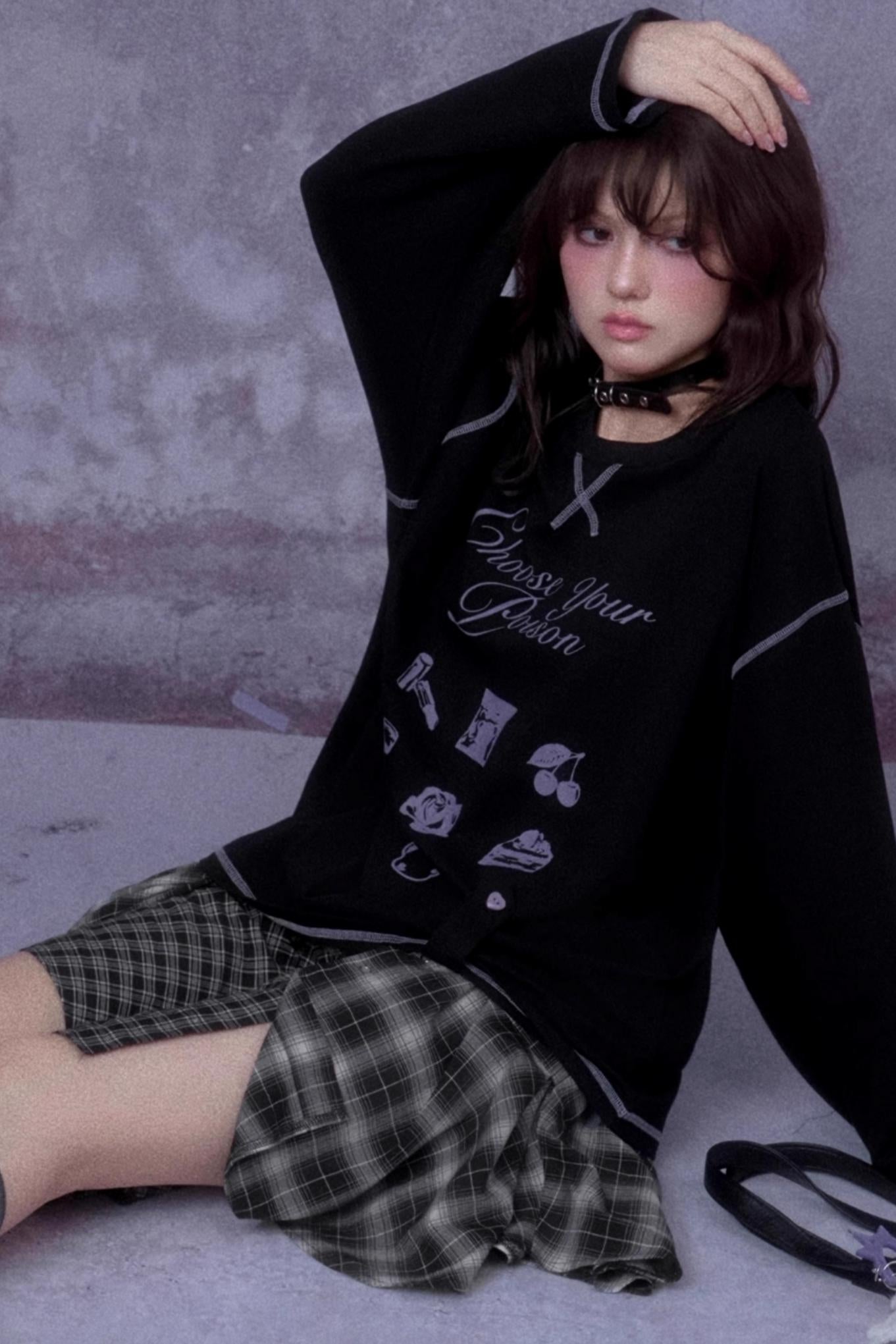 Deconstructed Street Plaid Skirt