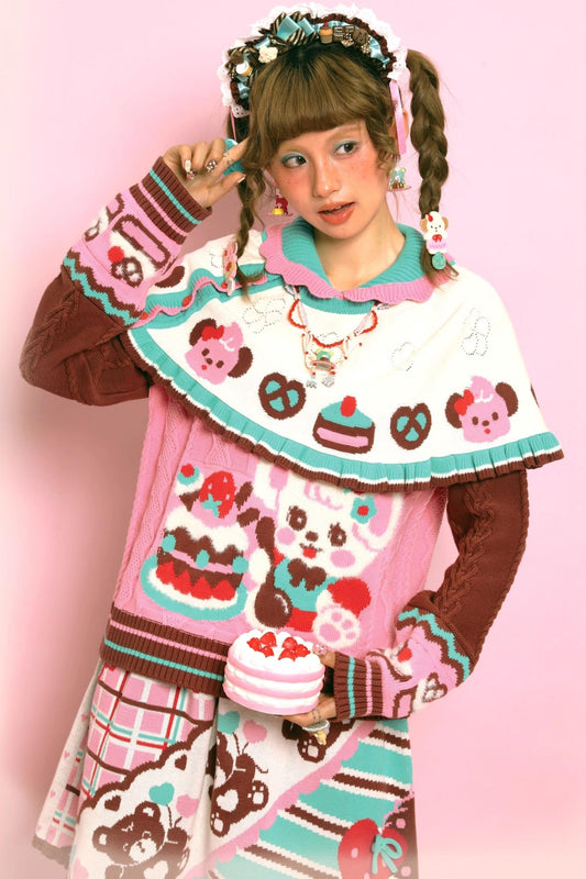 Vintage Rabbit Cable Knit Sweater