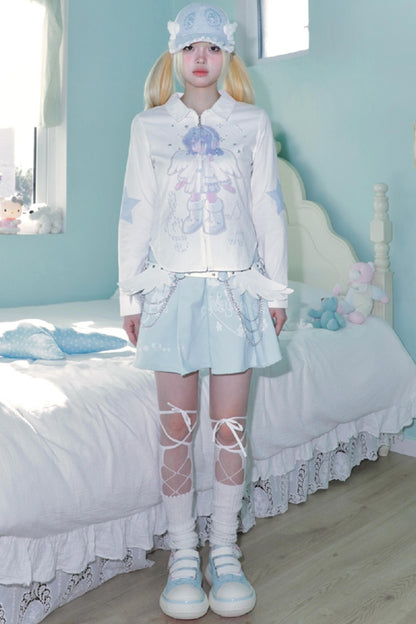 Dreamcore Aqua Stripe Long Sleeve Shirt