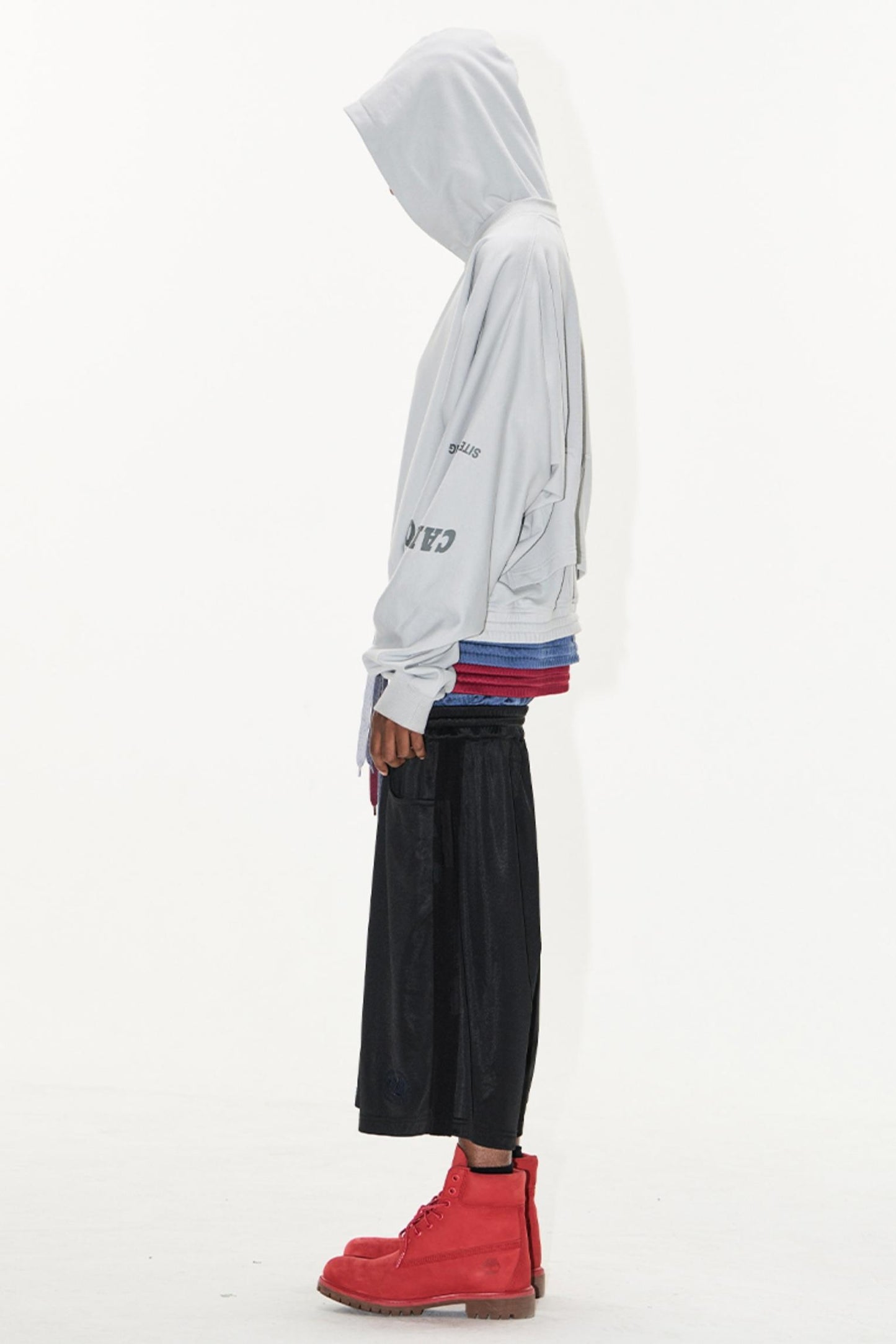 Layered Hooded Sweater Pants