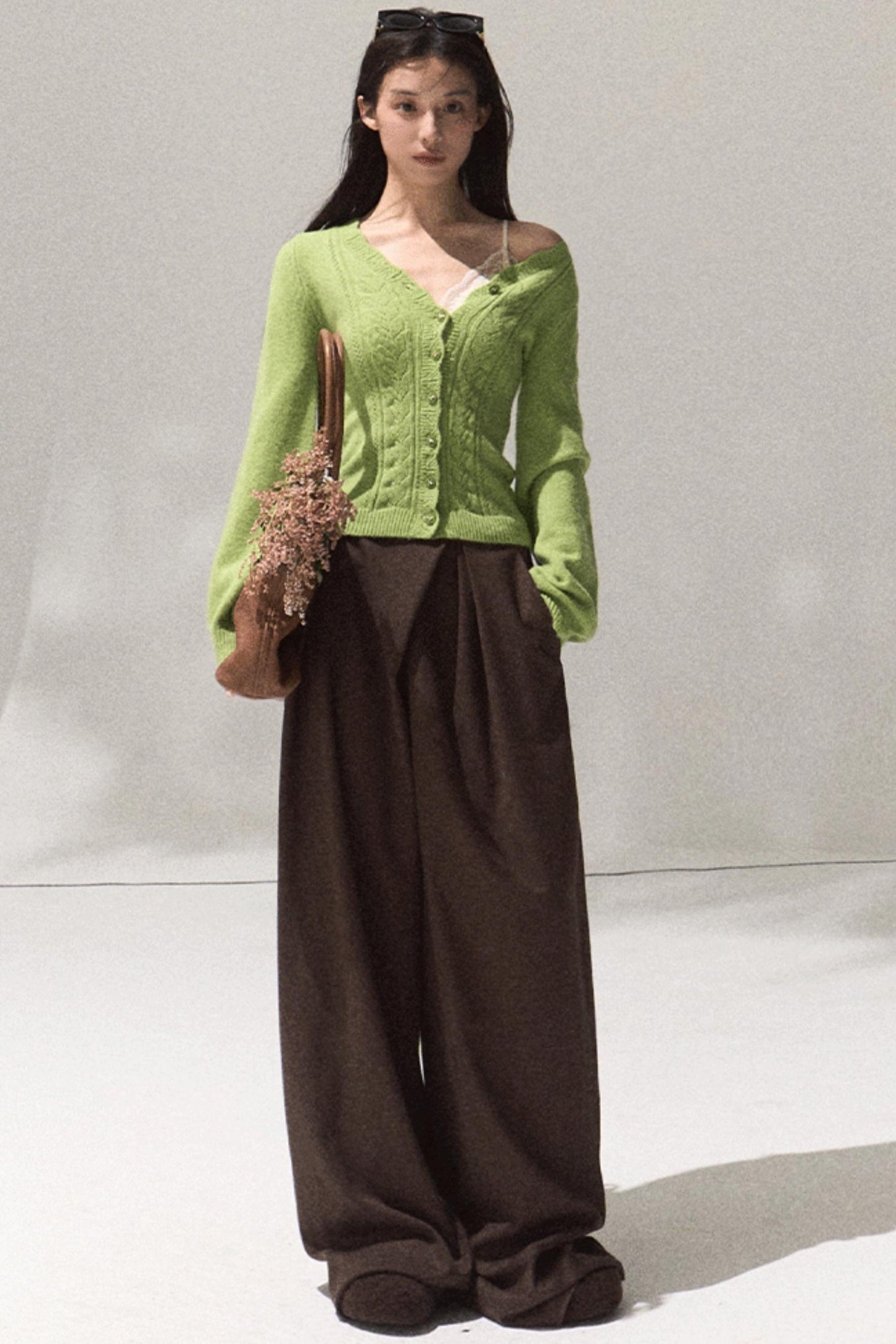 Obscure V-Neck Knitted Cardigan