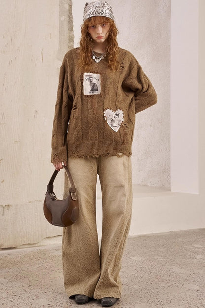 Leopard Print Straight Loose Pants