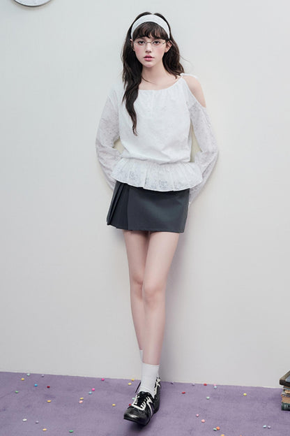 Sheer Jacquard Slim Top