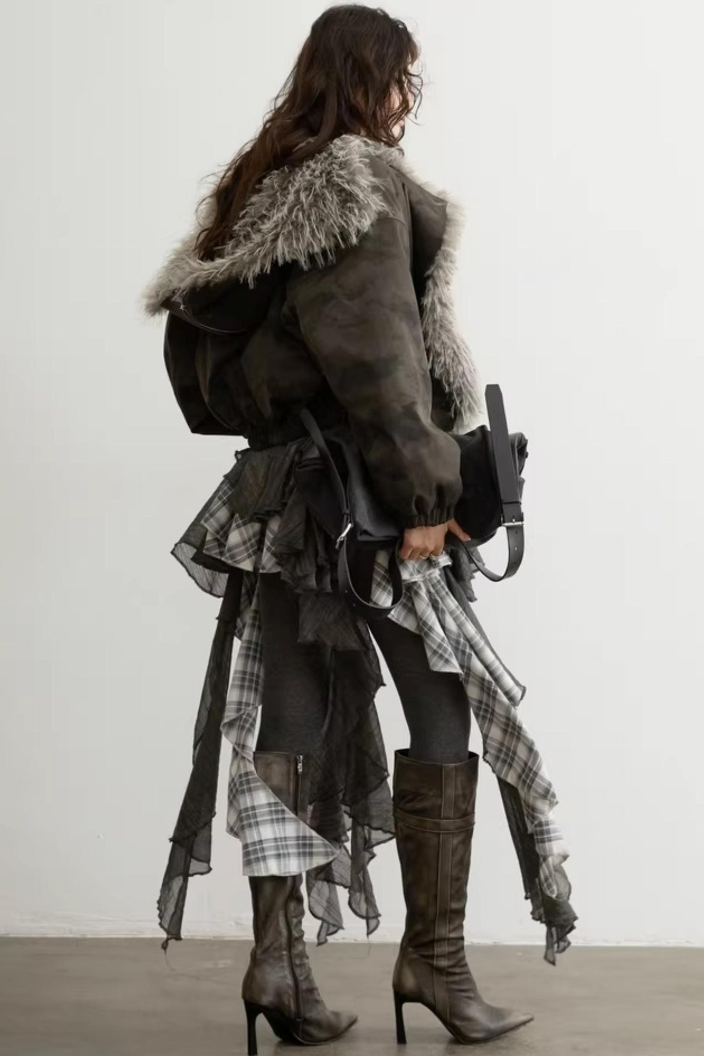 High-Waisted Aviator Jacket