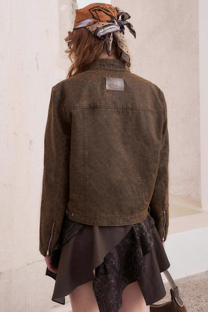 Washed Short Shoulder Jacket