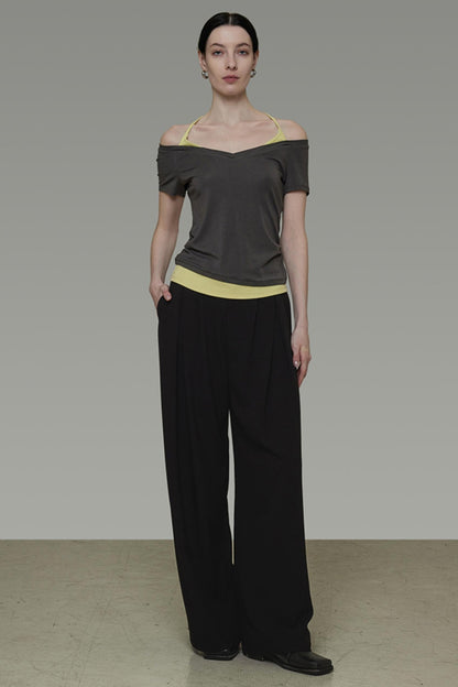 Dark Grey V-Neck Tee