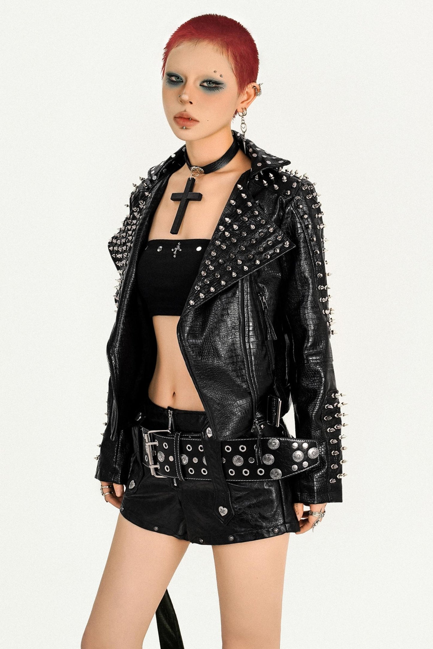 Autumn Rivet Leather Jacket