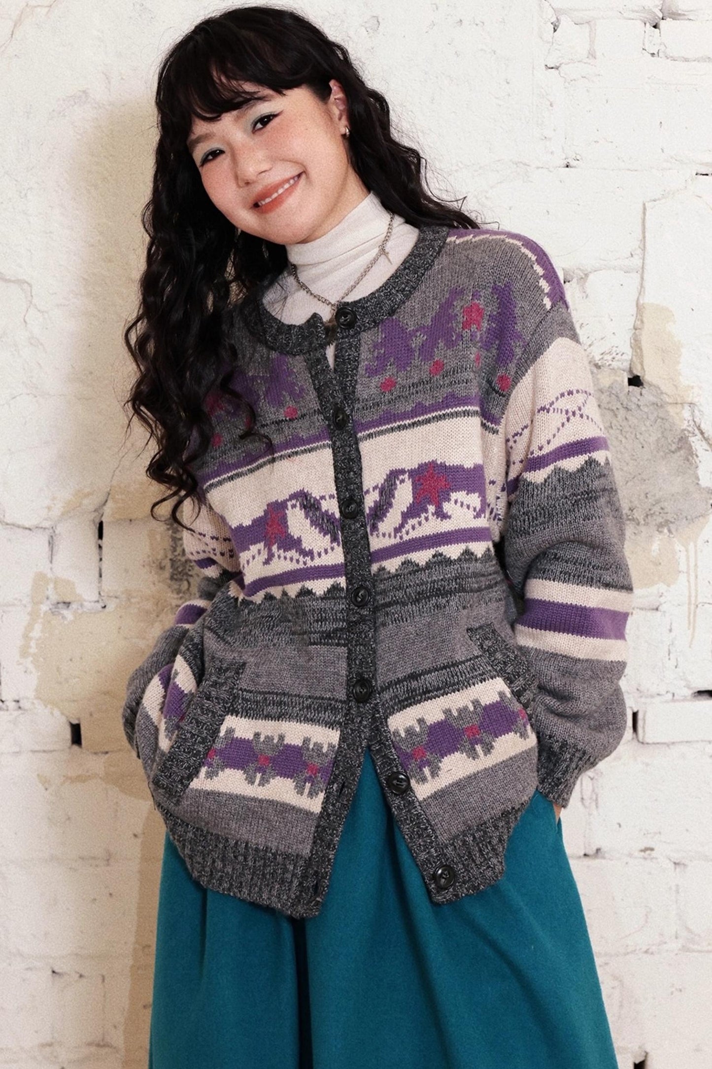 Fair Isle Retro Knit Sweater