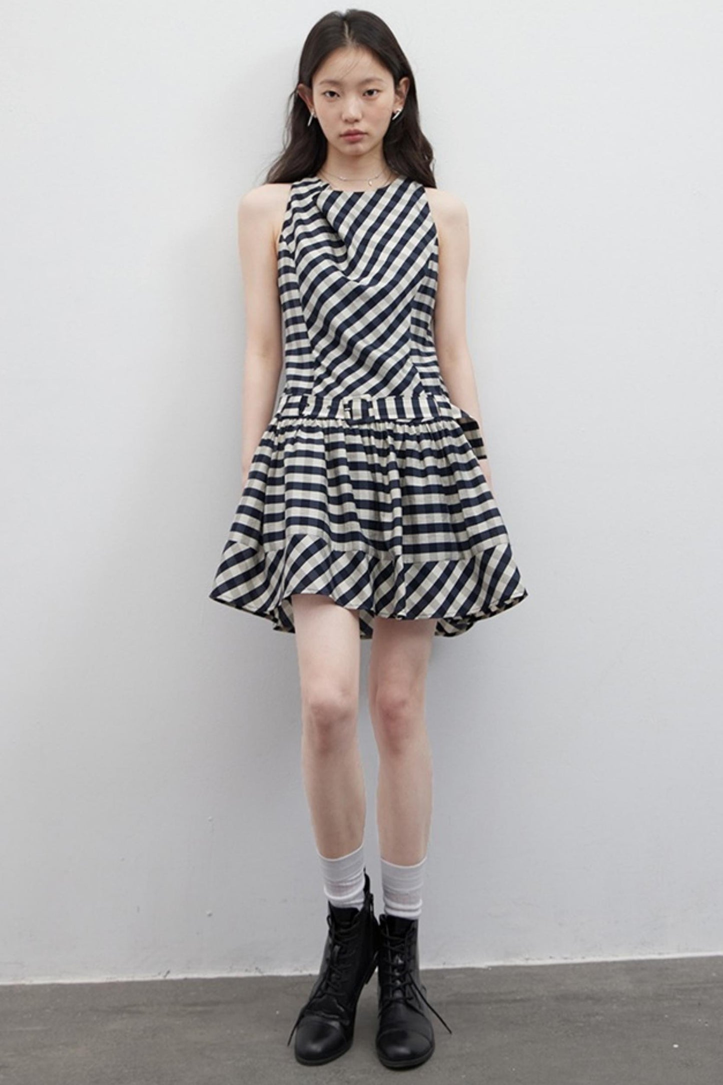 Vintage Check Acetate Dress