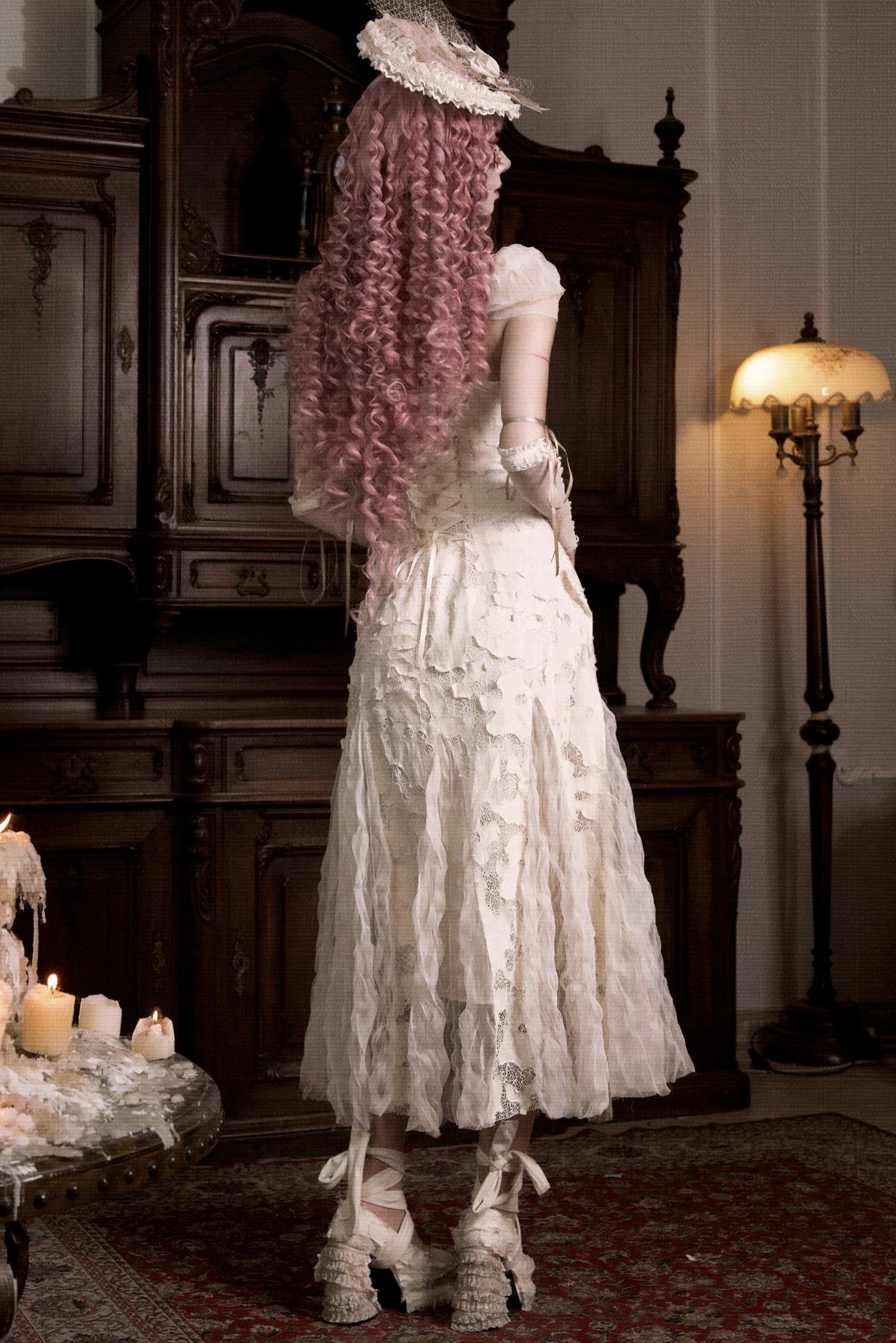 Love Heart Lace Slip Dress