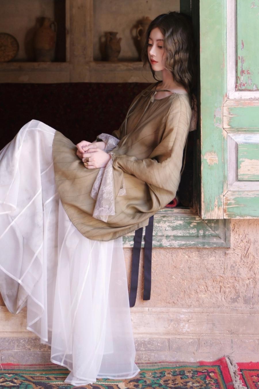 French Romantic Tencel Mesh Skirt Set-Up