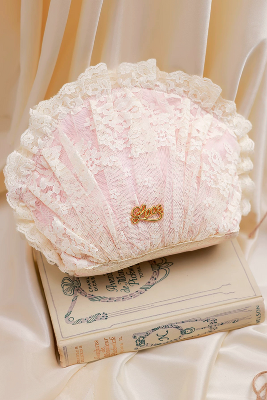 Rococo Shell Lace Clutch