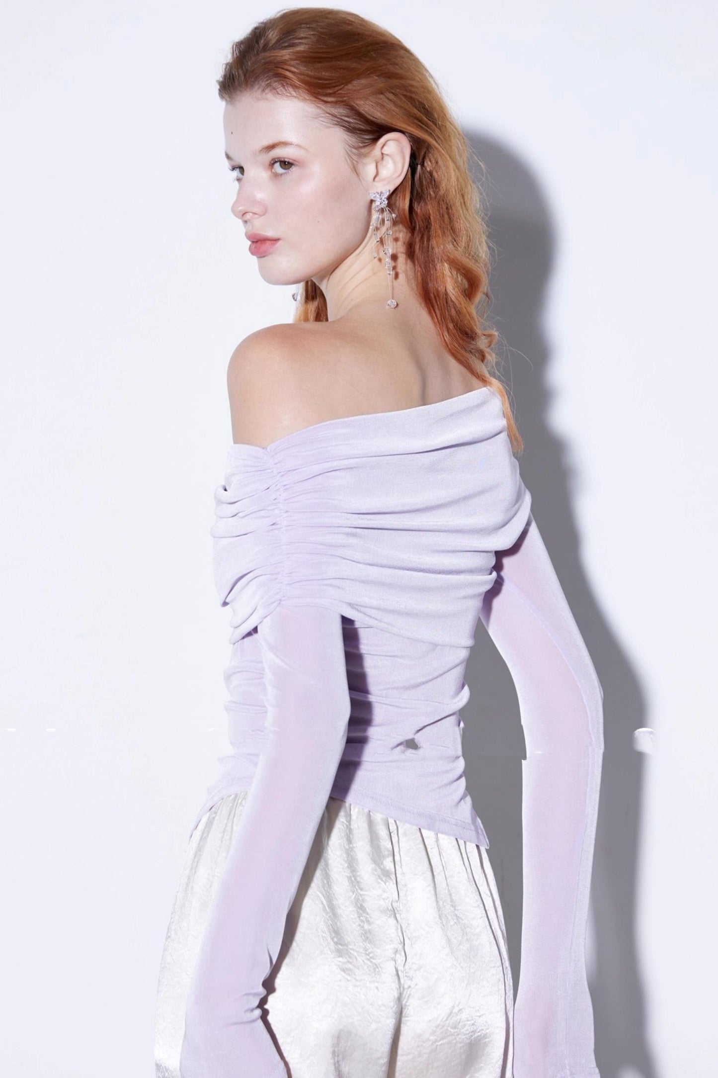 Luxury Silky Deconstructed Pleated T-shirt