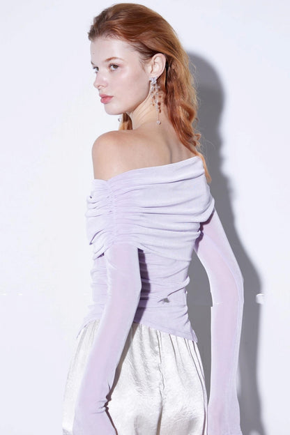 Luxury Silky Deconstructed Pleated T-shirt